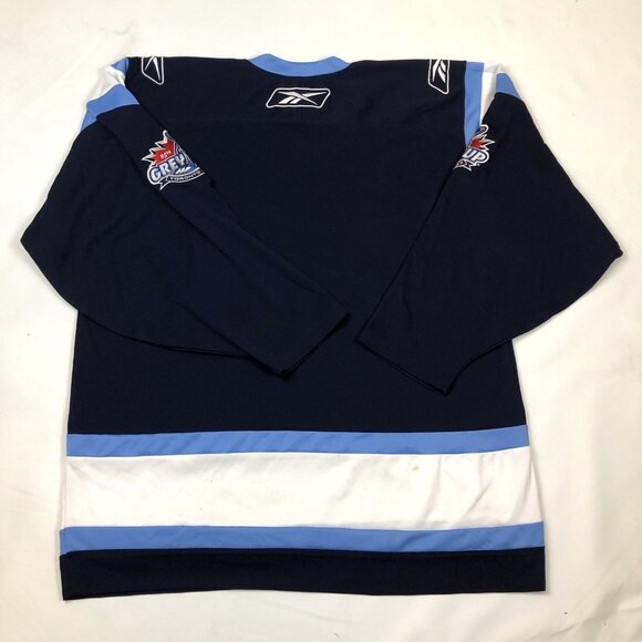 Reebok 2007 95th CFL Grey Cup Toronto Hockey Navy Blue Jersey Mens Size Large - Picture 2 of 16